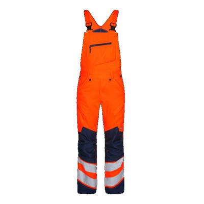 Produktbild von Engel - Safety Latzhose 3544-314, Warnorange/Blue ink, Größe 44