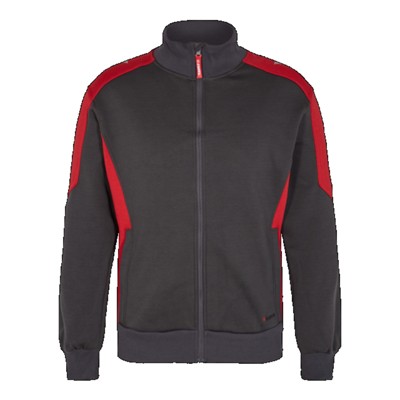 Produktbild von Engel - Galaxy Sweatcardigan mit Kragen 8830-233, Anthrazitgrau/Tomato Red, Grö