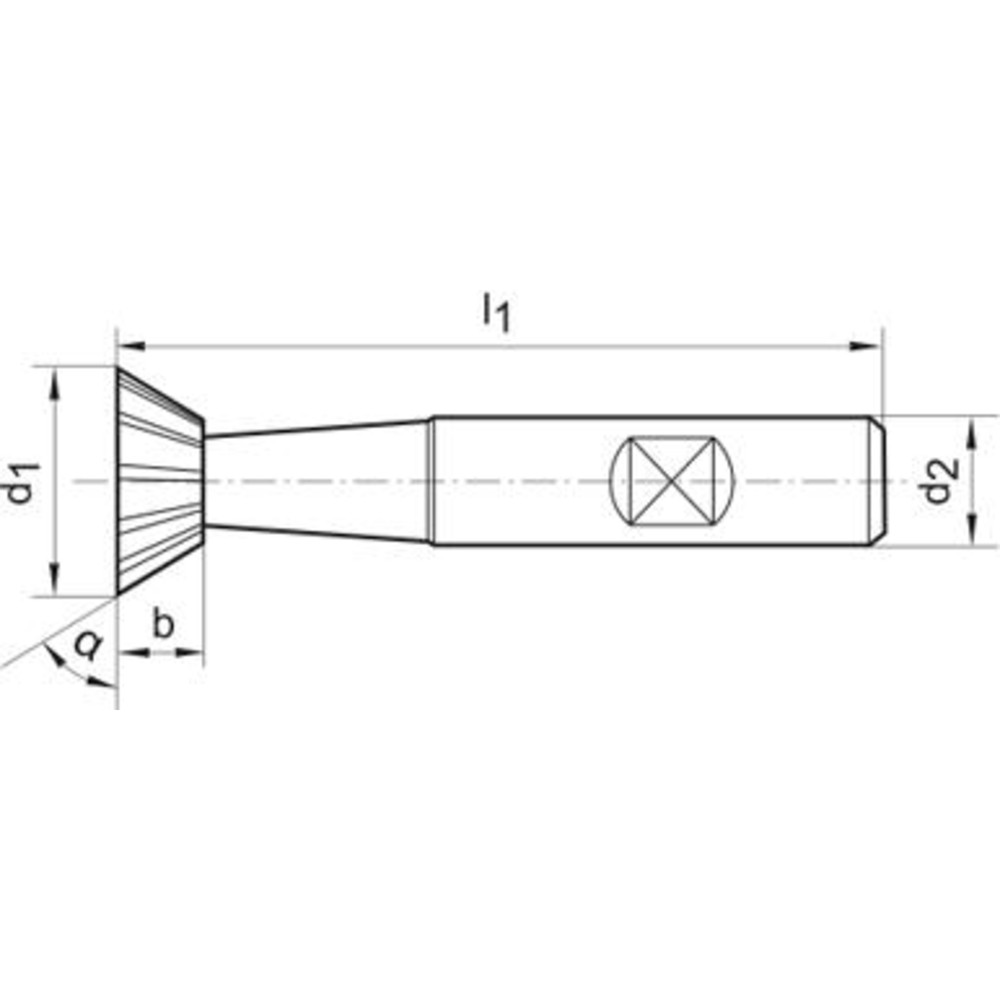 FORMAT Winkelfräser DIN 1833 Form C 60° HSS Co5 ø40mm Produktbild img2 L
