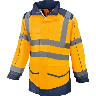 Produktbild von format - Warnregenjacke Whistler, warngelb/marineblau, Größe XL