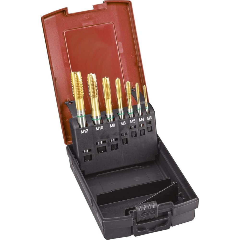 FORMAT Maschinengewindebohrer-Set DIN 371/376 TiN Typ UNI 6H Durchgangsloch M3-M12 Produktbild img1 L