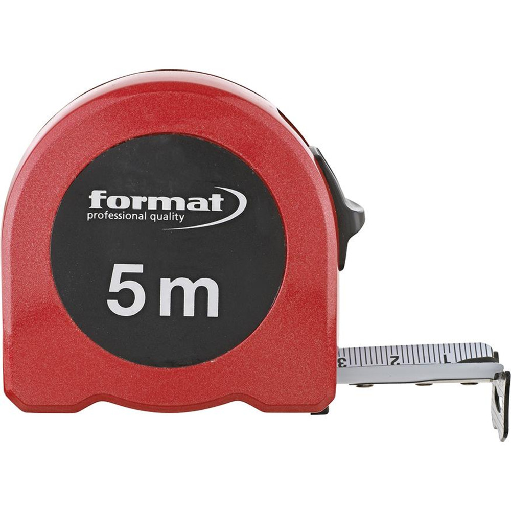 FORMAT Taschenbandmaß Alu 5m x 25mm weiß Produktbild img2 L