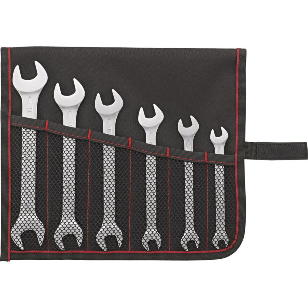 FORMAT Doppelmaulschlüssel-Satz DIN3110 7-19mm, 6-teilig in Rolltasche Produktbild img2 L