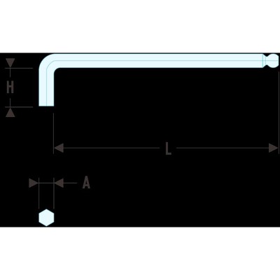 Produktbild von Facom - Stiftschlüssel lang Kugelkopf 5mm 83SH.5