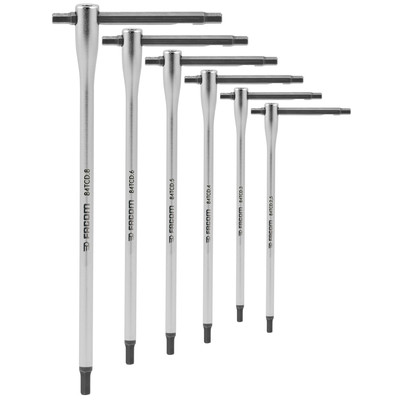 Facom Stiftschlüssel T-Griff Satz, 6-teilig 84TCD.J6