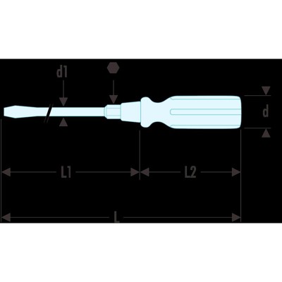 Produktbild von Facom - Schraubendreher mit Holzgriff 10mm ATHH.10X175