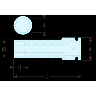 Produktbild von Facom - IMPACT-Steckschlüssel 1/2" lang 10mm NSD.10L