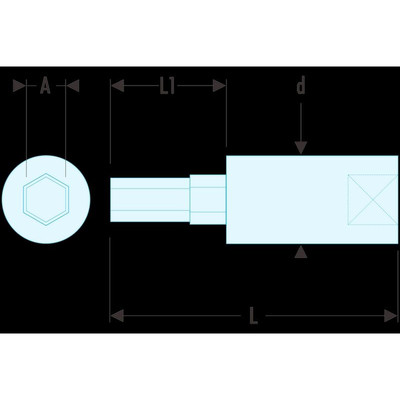 Produktbild von Facom - Schraubendreheinsatz 1/4" 6-Kant 2,5mm RT.2.5
