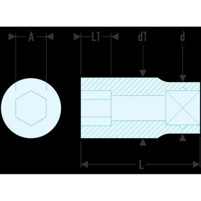 Produktbild von Facom - Steckschlüssel 1/2" 6-Kant 31mm S.31H
