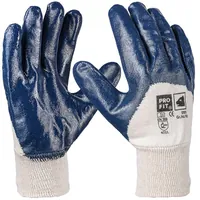 PROFIT Basic Nitril-Handschuh, blau,3/4 beschichtet, Strickbund, Größe 10, 12 Paar Produktbild