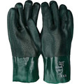 PROFIT Pirat Vinyl-Handschuh,grün, 27 cm, geraut ,, Größe 10, 12 Paar Produktbild