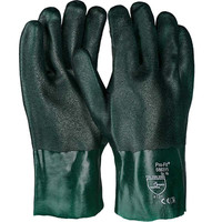 PROFIT Pirat Vinyl-Handschuh,grün, 27 cm, geraut ,, Größe 10, 12 Paar Produktbild