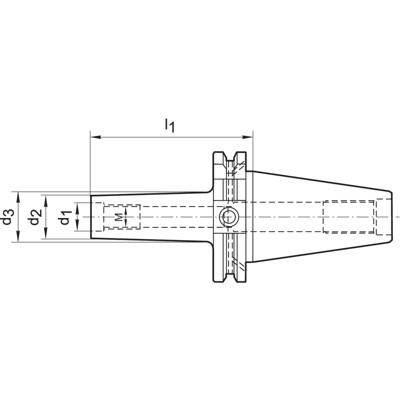 Produktbild von FORTIS - Fräserdorn für Einschraubfräser SK40 DIN 69871AD/B M8x100mm