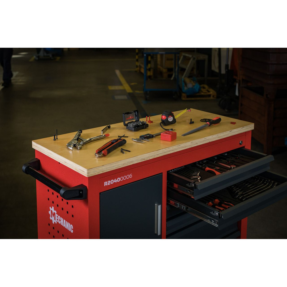 GEDORE red® Werkstattwagen MECHANIC PLUSwagen 6 Schubladen, Holzplatte, leer, R20150006 Produktbild img22 L