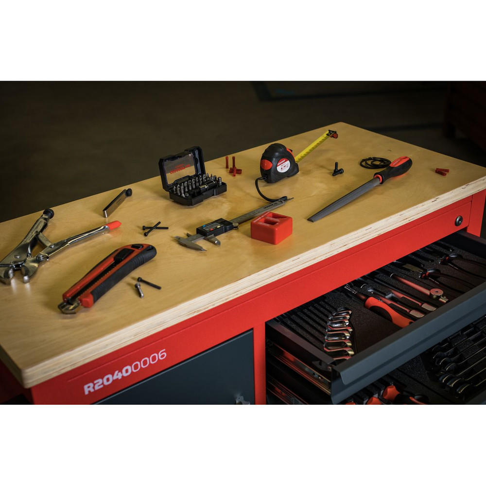 GEDORE red® Werkstattwagen MECHANIC PLUSwagen 6 Schubladen, Holzplatte, leer, R20150006 Produktbild img3 L