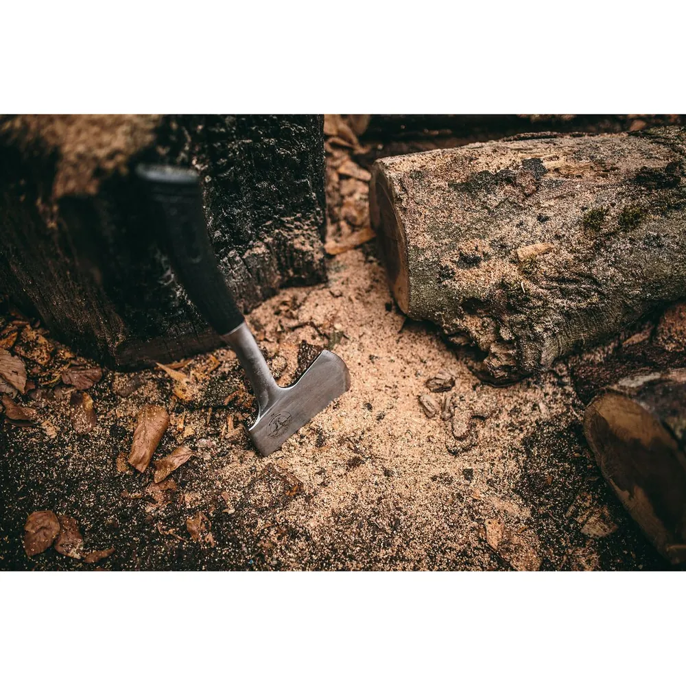 Ochsenkopf Ganzstahlbeil, aus einem Stück geschmiedet, Ledertasche Produktbild img3 L