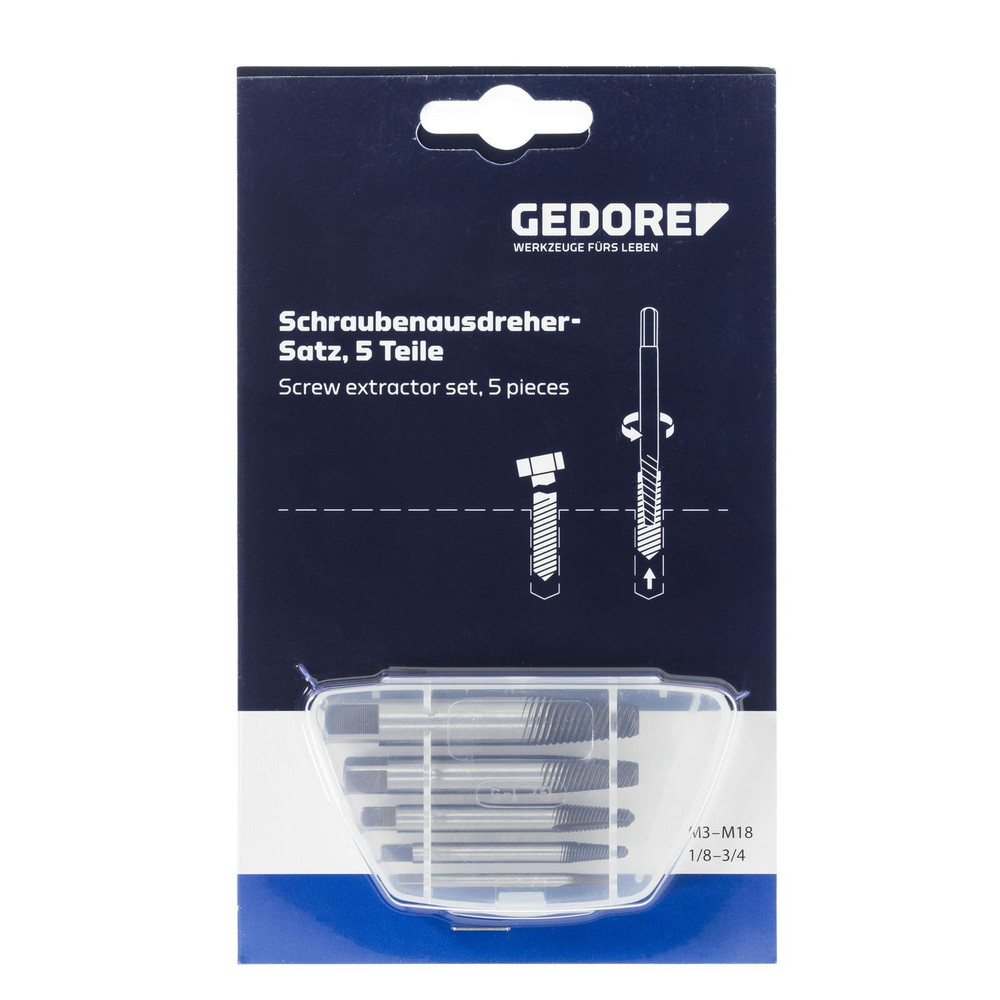 GEDORE 8551 S-005 Schraubenausdreher-Satz 5 teilig M3-M18 Produktbild img4 L