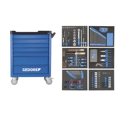 Produktbild von GEDORE - WSL-L-TS-190 Werkzeugwagen workster smartline mit 190-teiligen Werkzeu
