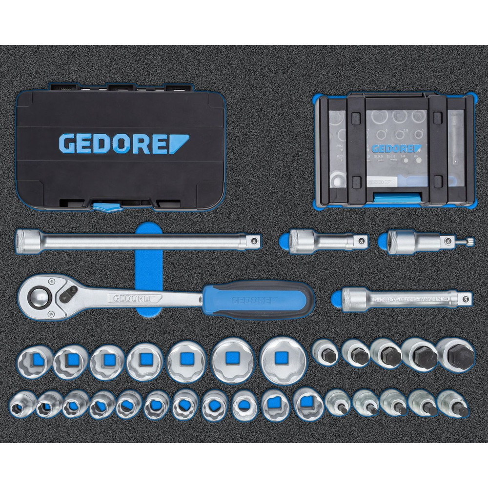 GEDORE WSL-M-TS-172 Werkzeugwagen WORKSTER mit Sortiment 172 teilig Produktbild img3 L