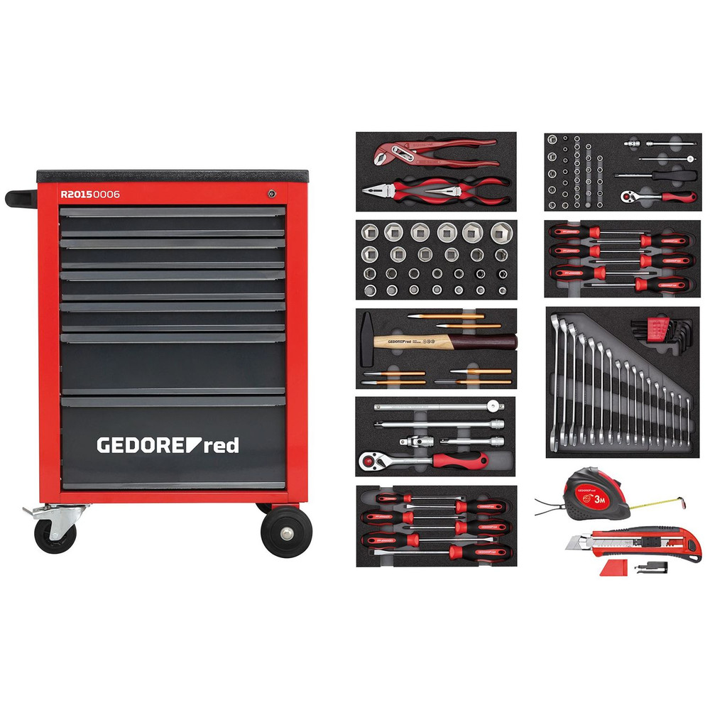 GEDORE red® R21560001 Werkzeugsatz im Werkstattwagen MECHANIC rot 119-teilig Produktbild img1 L