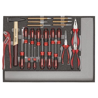 Produktbild von GEDORE - R21560005 Werkzeugsatz im Werkstattwagen MECHANIC schwarz 129-teilig