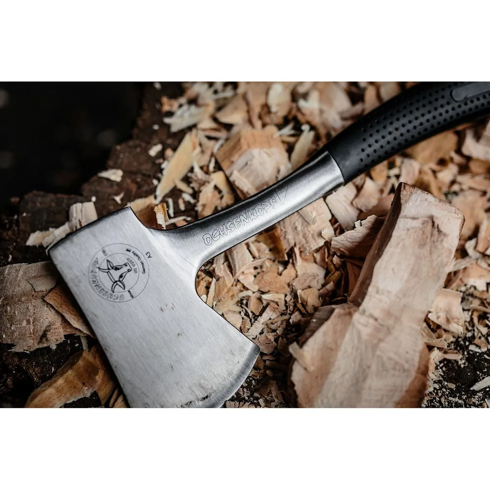 Ochsenkopf Ganzstahlbeil, aus einem Stück geschmiedet, Ledertasche Produktbild img9 L
