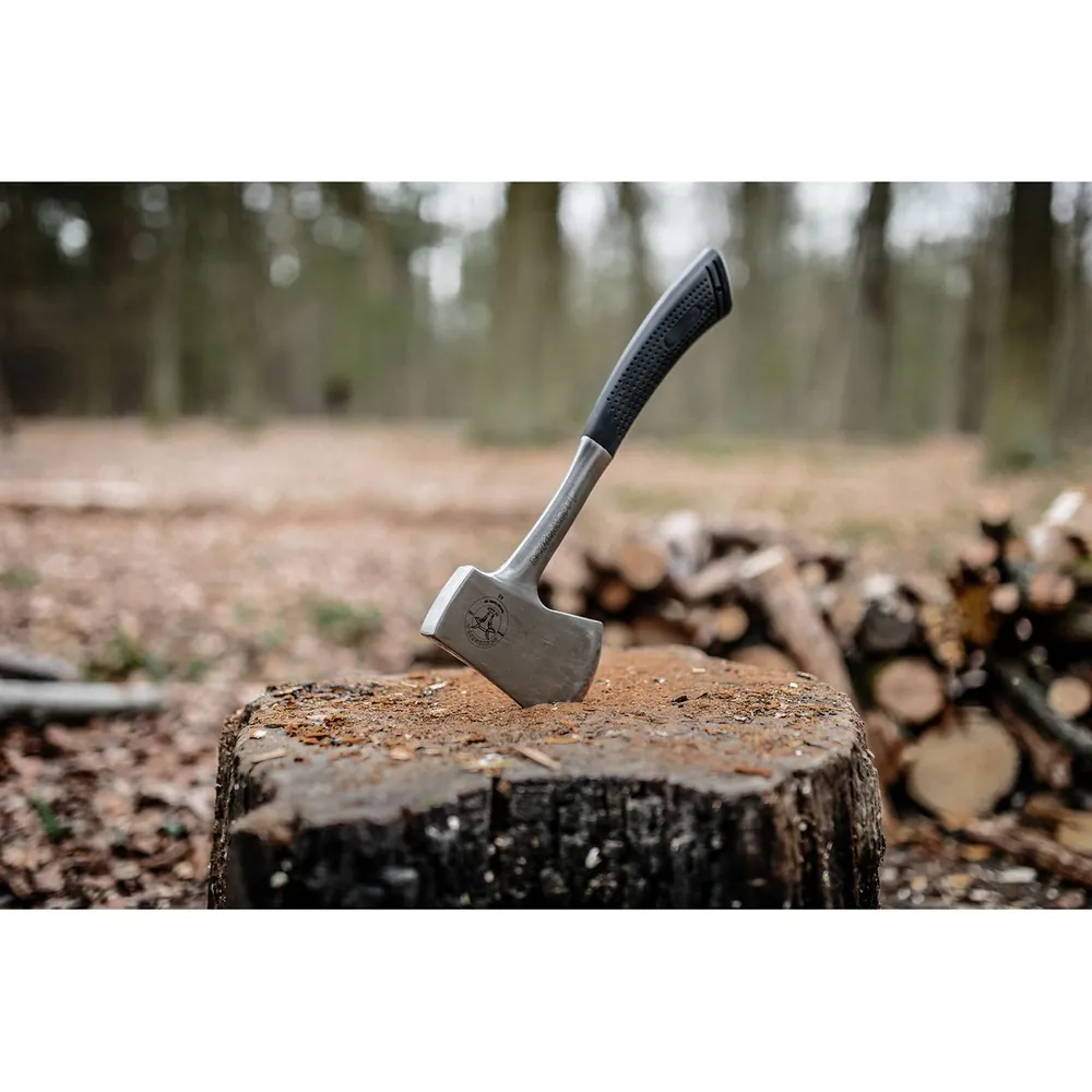 Ochsenkopf Ganzstahlbeil, aus einem Stück geschmiedet, Ledertasche Produktbild img14 L