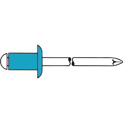 Produktbild von GESIPA® - Blindniete A2-Edelstahl Flachrundkopf 5 x 25