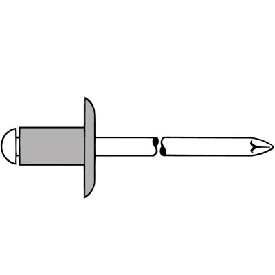 Produktbild von GESIPA® - Blindniete Alu/Stahl Grosskopf 5 x 25 K 11