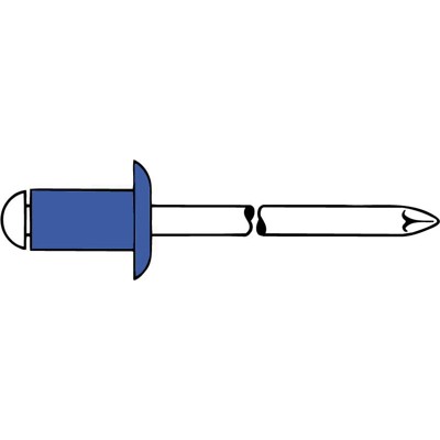 Produktbild von GESIPA® - Blindniete Stahl/Stahl Flachrundkopf 4 x 18