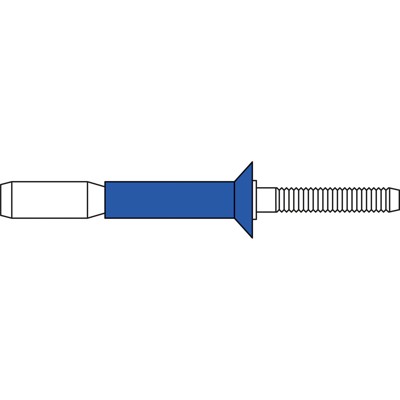 Produktbild von GESIPA® - MEGA GRIP Blindniete Stahl/Stahl Senkkopf 4,8 x 10,5