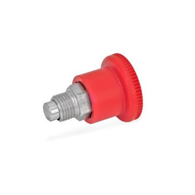 Produktbild von Ganter Norm® - 822-7-C-NI-RT Miniraster, Rastmechanik verdeckt, mit rotem Knopf