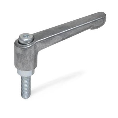 Produktbild von Ganter Norm® - 300.2-63-M8-16-RH Verstellbare Klemmhebel, Zink-Druckguss, Schra