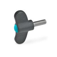 Produktbild von Ganter Norm® - 633.1-40-M6-20-DBL Flügelschrauben, Kunststoff, mit Edelstahl-Ge