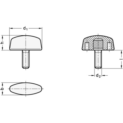 Produktbild von Ganter Norm® - 531-40-M5-10 Flügelschrauben, Kunststoff