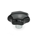 Produktbild von Ganter Norm® - 6336.1-63-M10-E Sterngriffe, Duroplast, mit vorstehendem Stahl-B