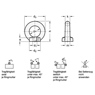 Produktbild von Ganter Norm® - 582-M30-ST Ringmuttern, Stahl