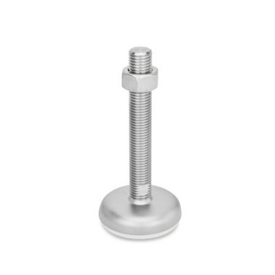 Produktbild von Ganter Norm® - 31-100-M24-125-B4-TK Edelstahl-Stellfüße, mit Gummiauflage