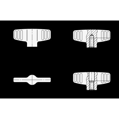 Produktbild von Ganter Norm® - 834-58-M10-D-MT Flügelmuttern, Edelstahl