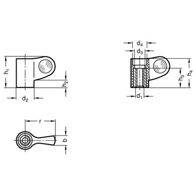 Produktbild von Ganter Norm® - 635-27,5-M8-D Flügelmuttern, Kunststoff ohne Abdeckkappe