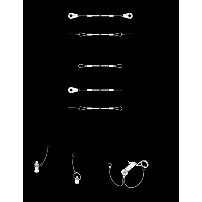 Produktbild von Ganter Norm® - 111.2-500-D-TR Edelstahl-Halteseile mit Befestigungslaschen oder