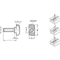 Produktbild von Ganter Norm® - 505.4-8-M6-25-3,5 Hammerkopfschrauben für T-Nuten