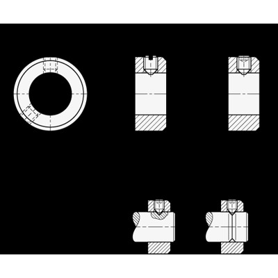 Produktbild von Ganter Norm® - 705-12-E Stellringe, Stahl brüniert