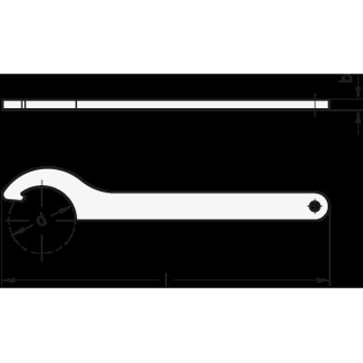 Produktbild von Ganter Norm® - 1810-A16-20 Hakenschlüssel, Stahl