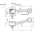 Produktbild von Ganter Norm® - 125.5-32-M8-20-E Verstellbare Flachspannhebel mit Außengewinde,