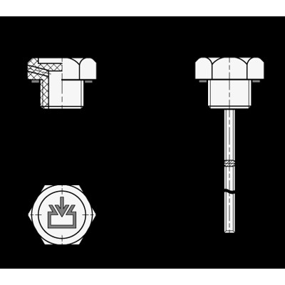 Produktbild von Ganter Norm® - 747-M40X1,5-A-1 Verschlussschrauben mit Einfüllsymbol, Dichtung 