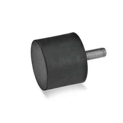 Ganter Normelemente GN 351 75 55 M12 SS 55 351 75 55 M12 SS 55 rubberen buffers, zwart, schroefdraad: M12 diameter: 75 mm