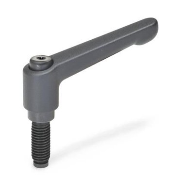Produktbild von Ganter Norm® - 306-45-M6-50-DZ-SW Verstellbare Klemmhebel, Schraube mit Sonderz