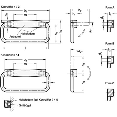 Produktbild von Ganter Norm® - 425.9-120-NI-A-2-GS Edelstahl-Klappgriffe