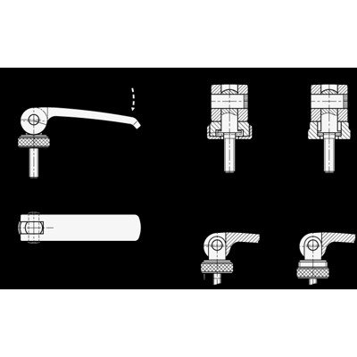 Produktbild von Ganter Norm® - 927.7-44-M5-35-A Edelstahl-Exzenterspanner mit Schraube